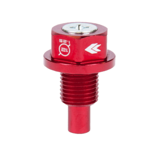 NRG magnetic oil drain plug in red NOP-200RD
