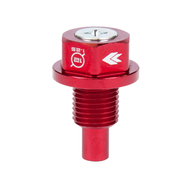 NRG magnetic oil drain plug in red NOP-200RD