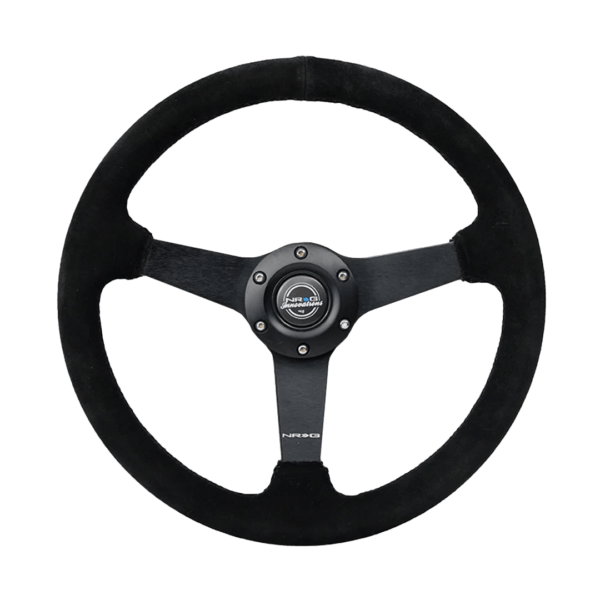 NRG Flat Bottom suede steering wheel RST-037MB-S