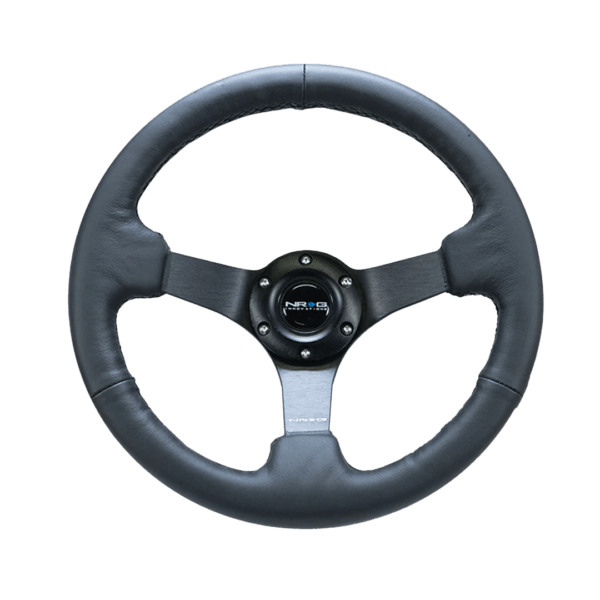 NRG Leather Wrapped Steering Wheel RST-033BK-R