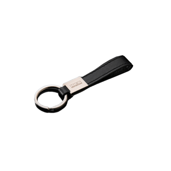 HKS leather keychain black 51007-ak222