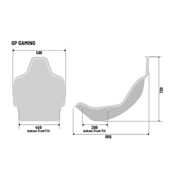 Sparco GP Sim seat diagram 008026GNR