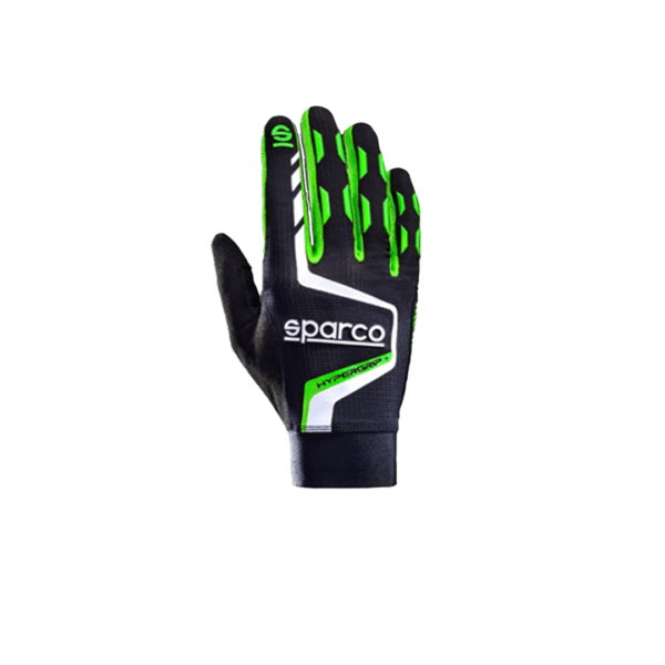 Green Sparco Hypermax + gloves